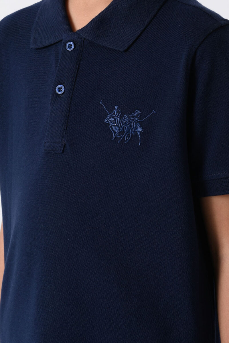 RWB-1S25-E301-1-5 Navy Basic Polo Shirt For Boys, Regular Fit