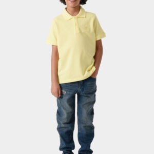 RWB-1S25-E301-5-1 Yellow Basic Polo Shirt For Boys, Regular Fit