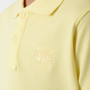 RWB-1S25-E301-5-5 Yellow Basic Polo Shirt For Boys, Regular Fit