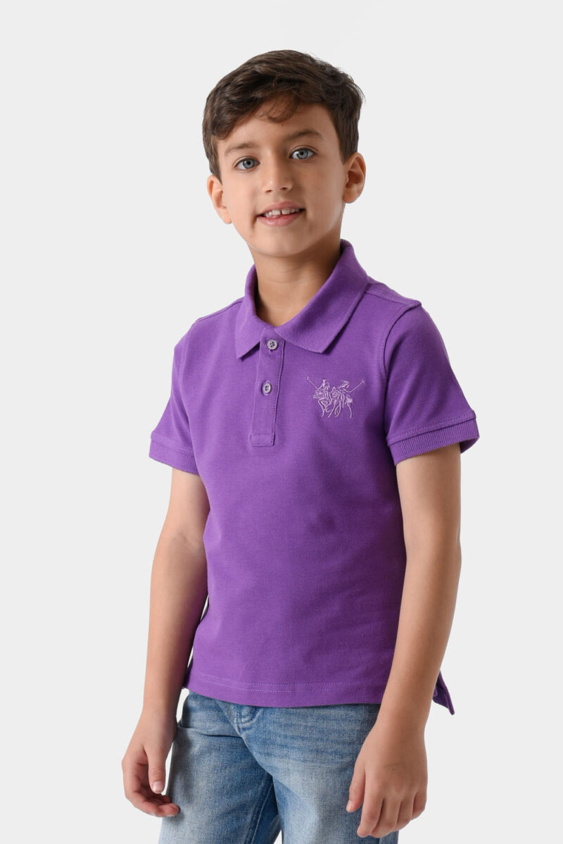 Crimson Basic Polo Shirt For Boys, Regular Fit