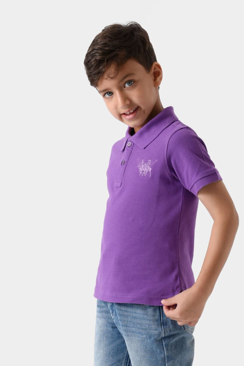 Crimson Basic Polo Shirt For Boys, Regular Fit