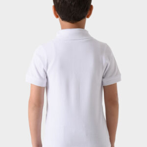 White Polo Shirt For Boys, Regular Fit
