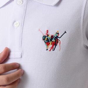 White Polo Shirt For Boys, Regular Fit