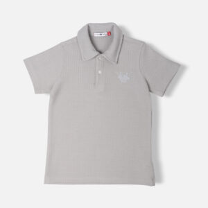 RWB-1S25-E308-2-6 Grey Polo Shirt For Boys, Regular Fit