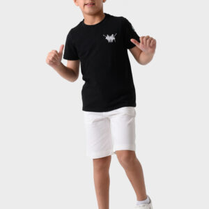 Black T-Shirt For Boys, Regular Fit