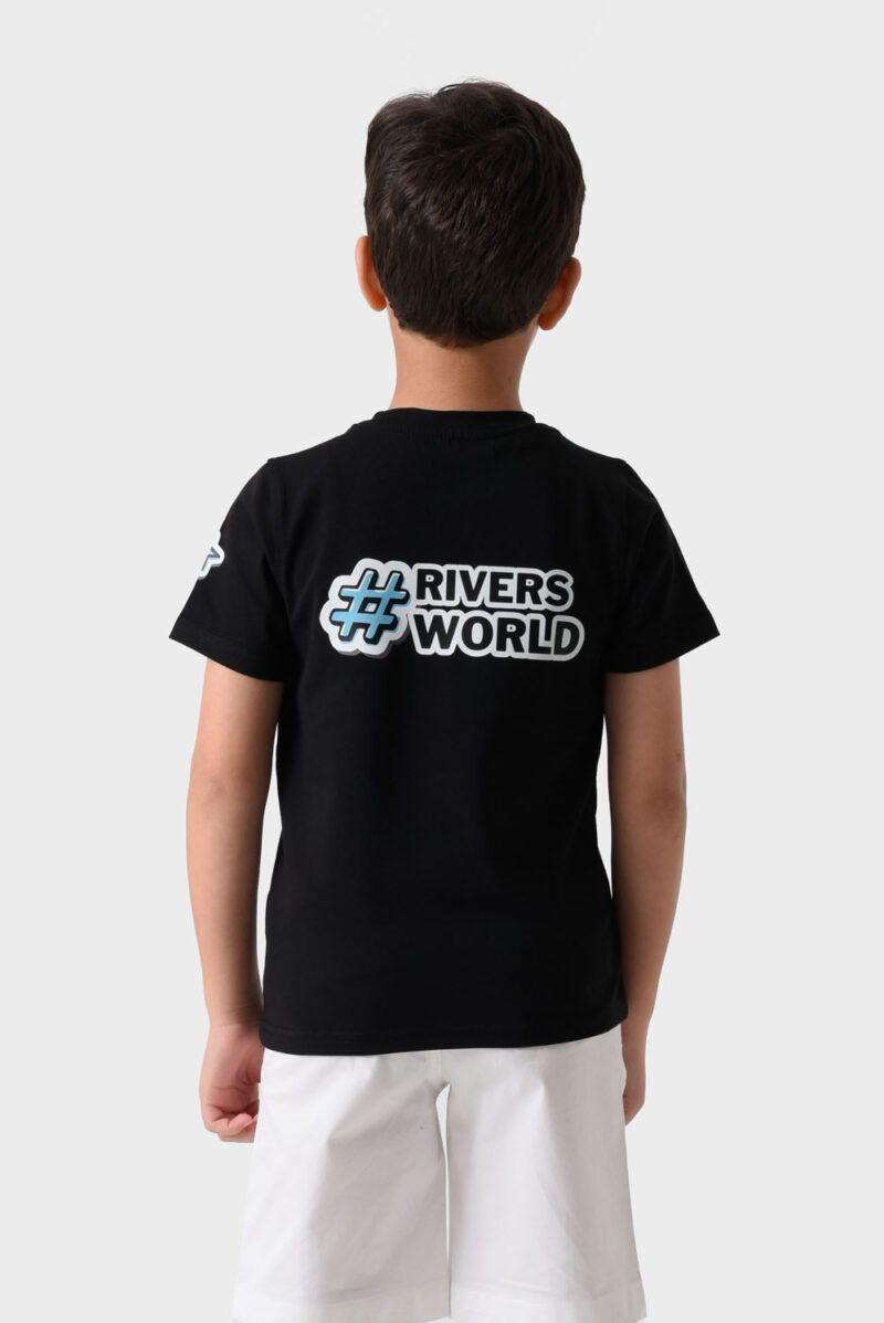 Black T-Shirt For Boys, Regular Fit