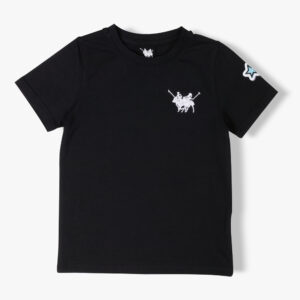 Black T-Shirt For Boys, Regular Fit