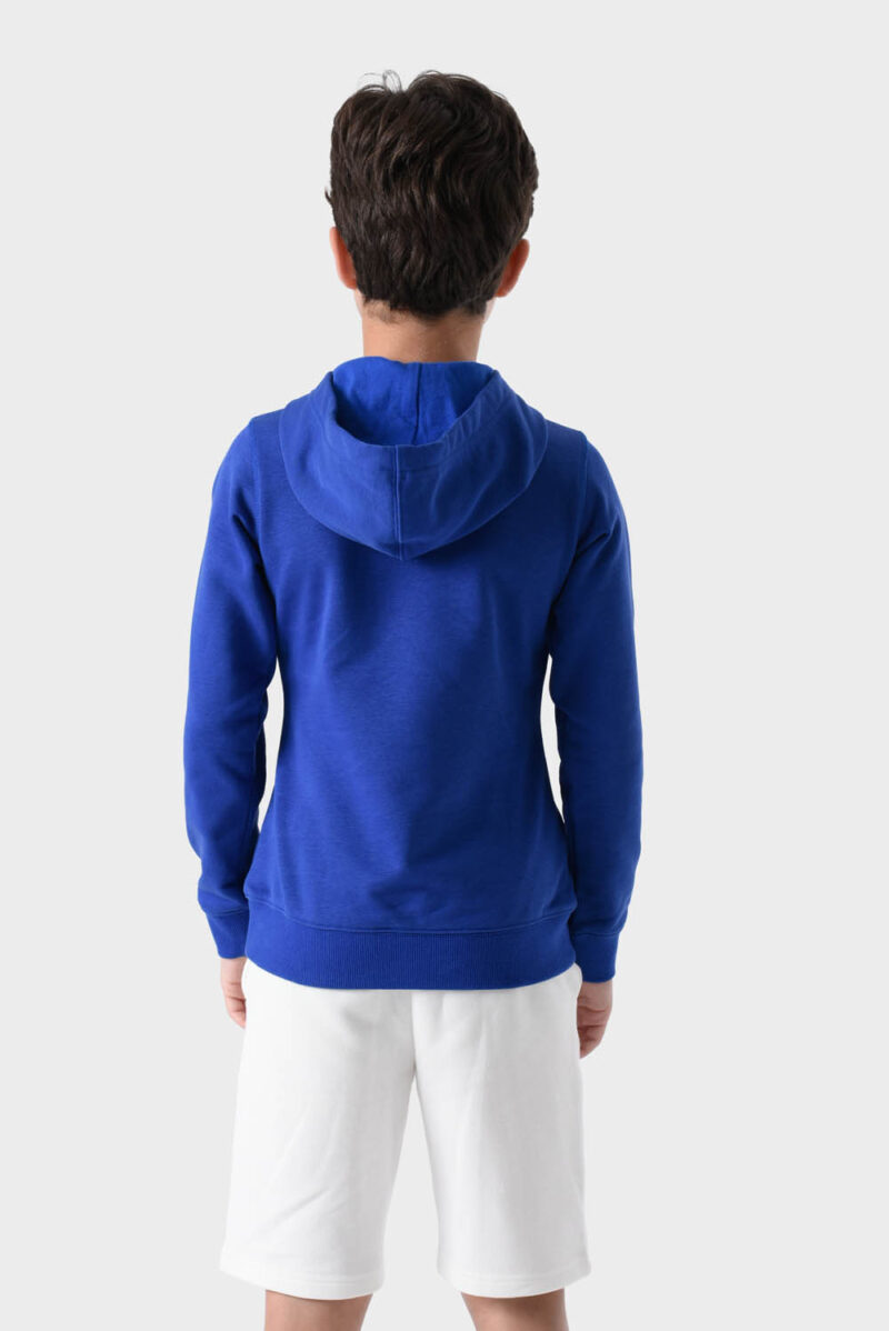 Blue Cotton Hoodie For Boys - Regular Fit