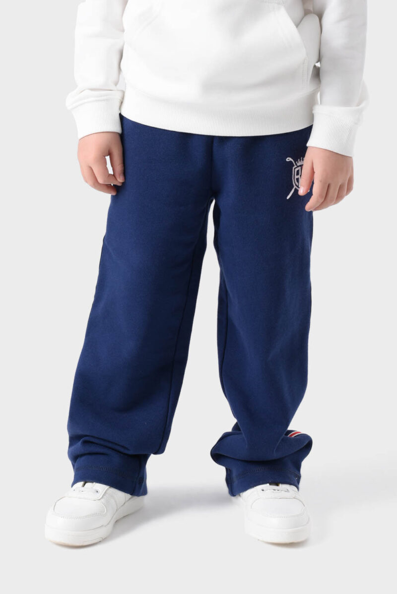 Navy Cotton Pants For Boys - Comfort Fit