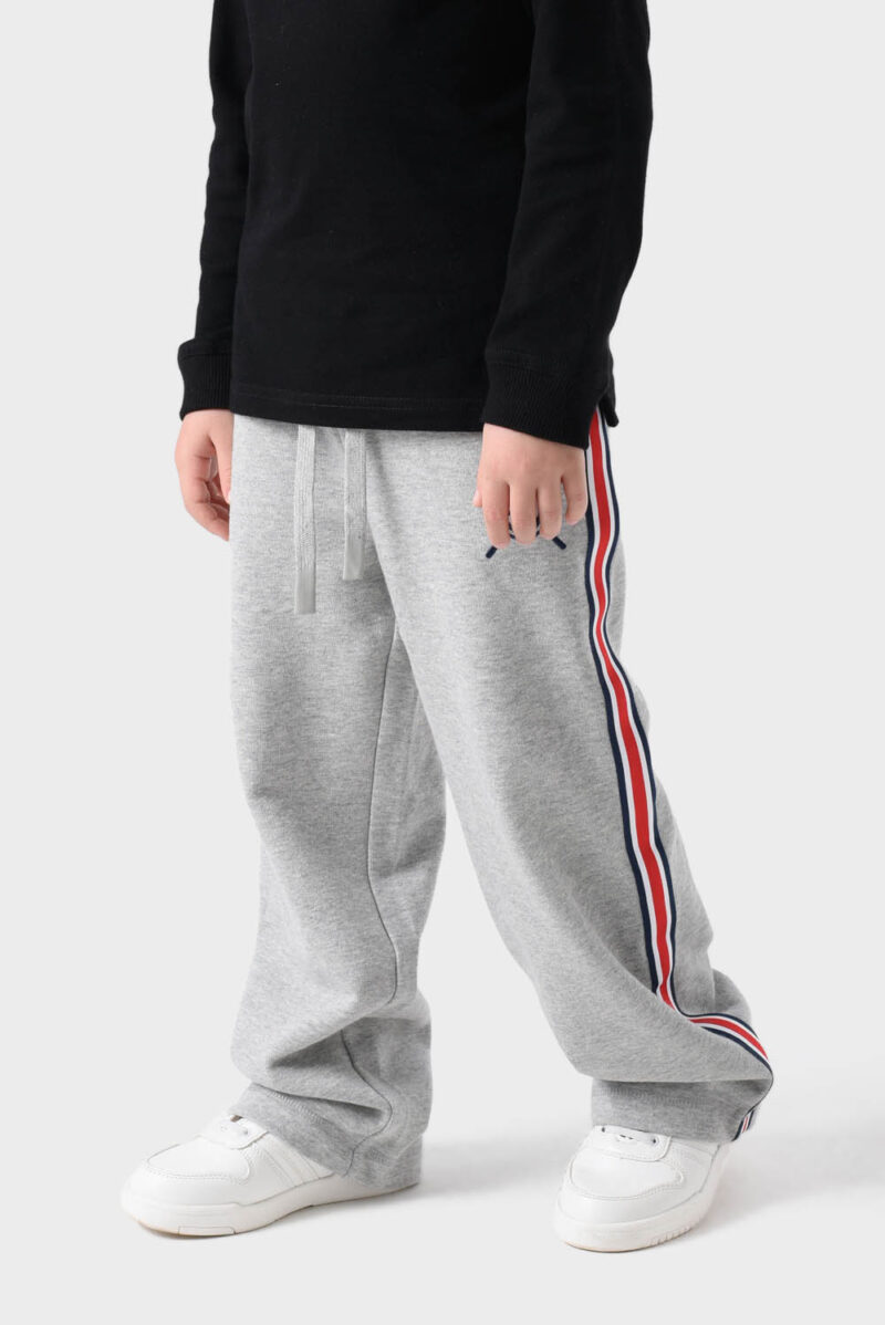 Grey Cotton Pants For Boys - Comfort Fit