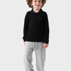 Grey Cotton Pants For Boys - Comfort Fit