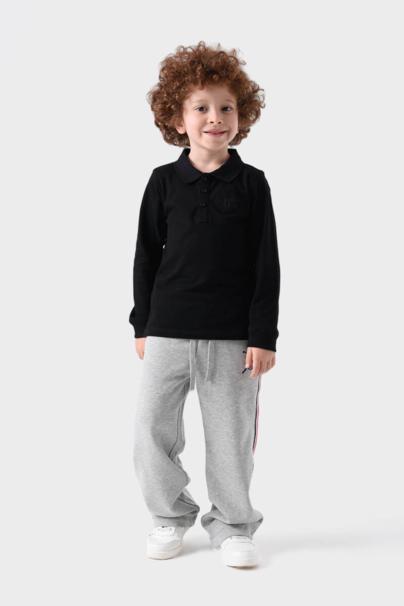 Grey Cotton Pants For Boys - Comfort Fit