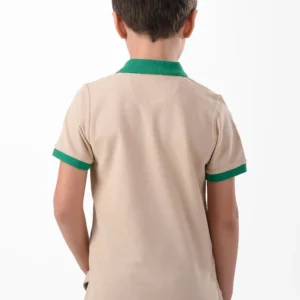 RWB-2S24-005-1 (1) Beige Polo Shirt For Boys, Regular Fit