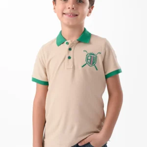 RWB-2S24-005-1 (2) Beige Polo Shirt For Boys, Regular Fit