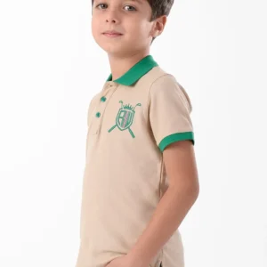 RWB-2S24-005-1 (3) Beige Polo Shirt For Boys, Regular Fit