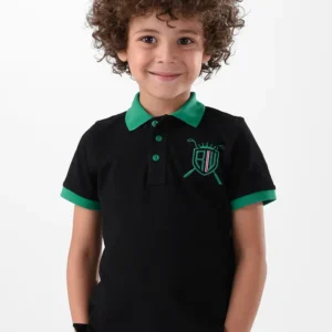 RWB-2S24-005-2 (2) Black Polo Shirt For Boys, Regular Fit