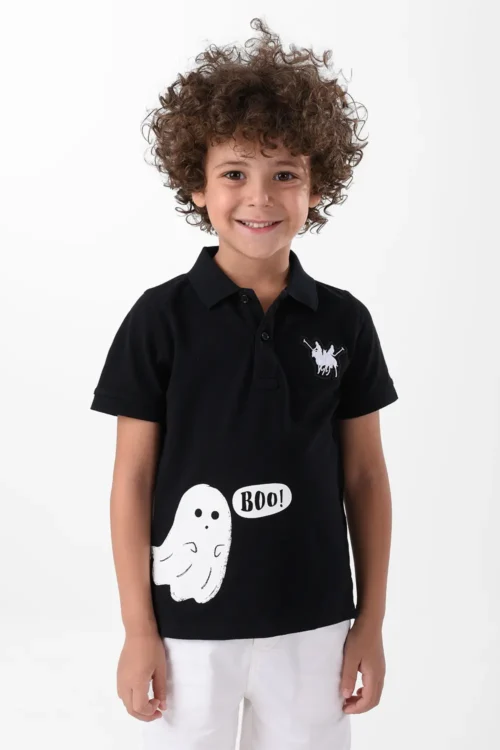 RWB-2S24-008-1 (4) Black Polo Shirt for Boys, Regular Fit