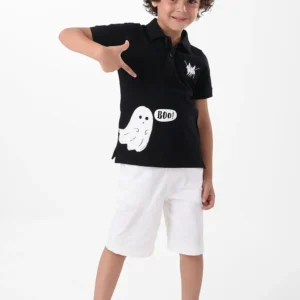 RWB-2S24-008-1 (5) بولو شيرت اولاد اسود، قصّة عادية