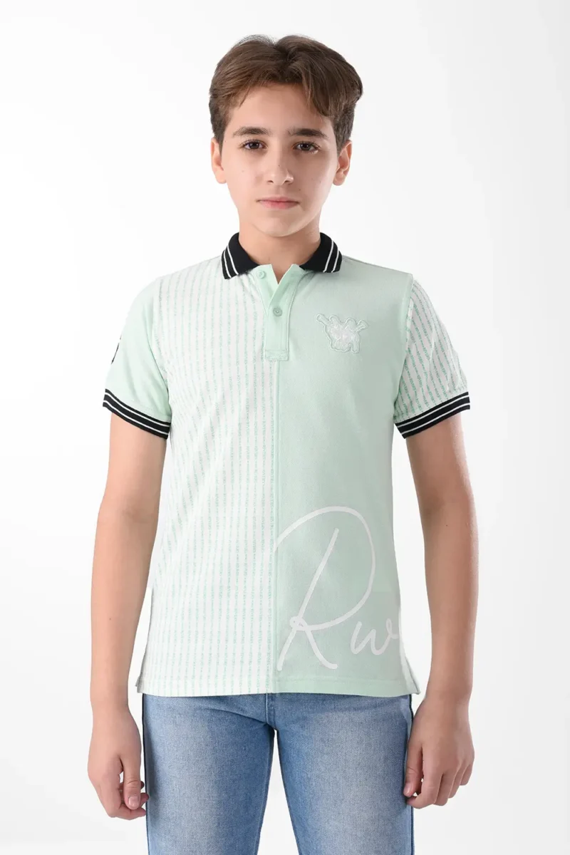 RWB-2S24-010-1-y12 (2) Green Polo Shirt For Boys, Regular Fit