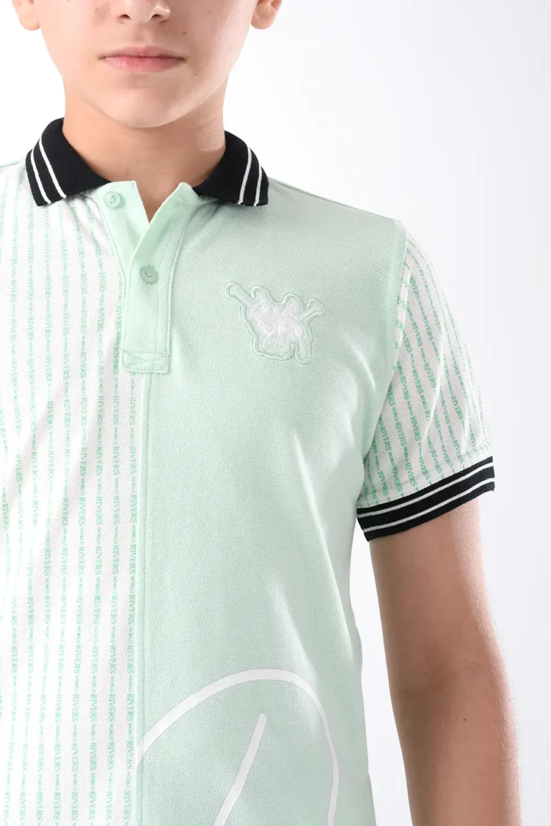 RWB-2S24-010-1-y12 (3) Green Polo Shirt For Boys, Regular Fit