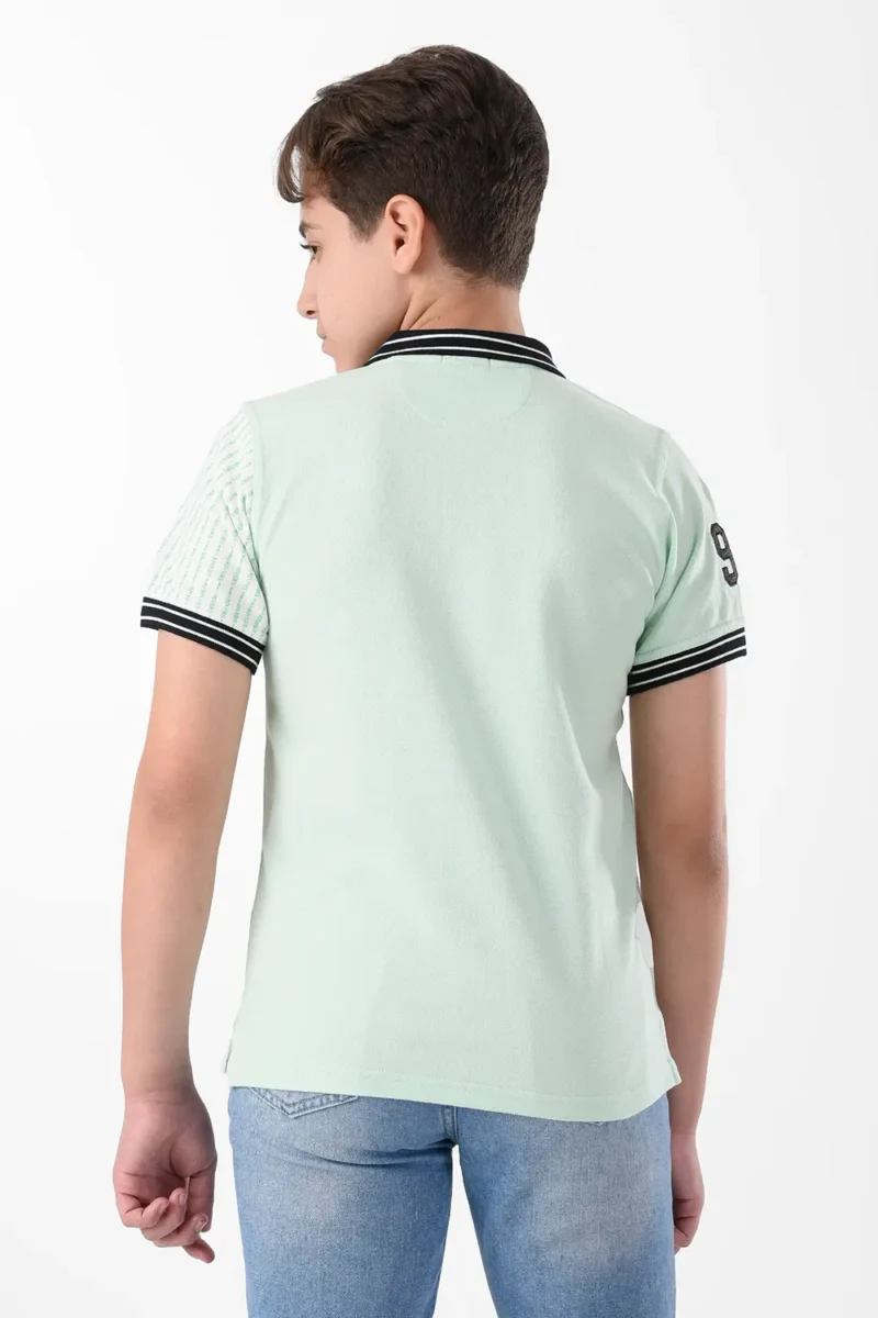 RWB-2S24-010-1-y12 (5) Green Polo Shirt For Boys, Regular Fit