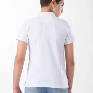 RWB-2S24-034-6-Y12 (2) White Polo Shirt for Boys, Regular Fit