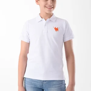 RWB-2S24-034-6-Y12 (4) White Polo Shirt for Boys, Regular Fit