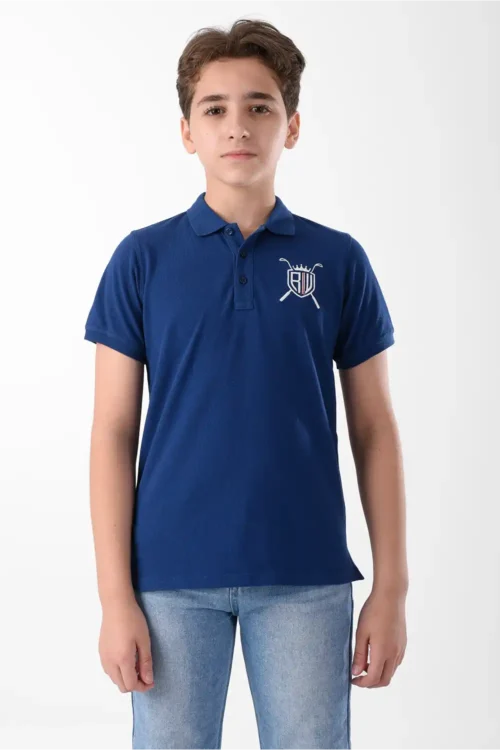 RWB-2S24-039-2-Y12 (4) Navy Polo Shirt For Boys, Regular Fit