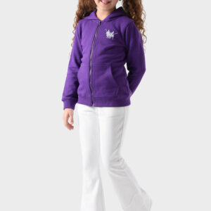 RWG-1W25-407A Purple Cotton Hoodie For Girls - Regular Fit