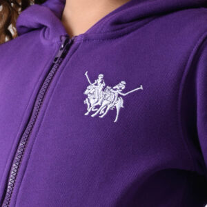 RWG-1W25-407F Purple Cotton Hoodie For Girls - Regular Fit