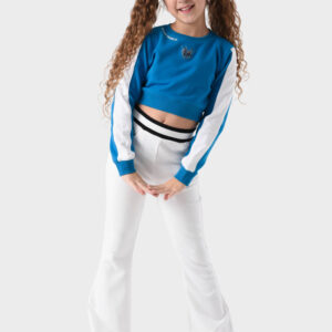 RWG-1W25-418-1D White cotton pants For Girls - Flared Fit