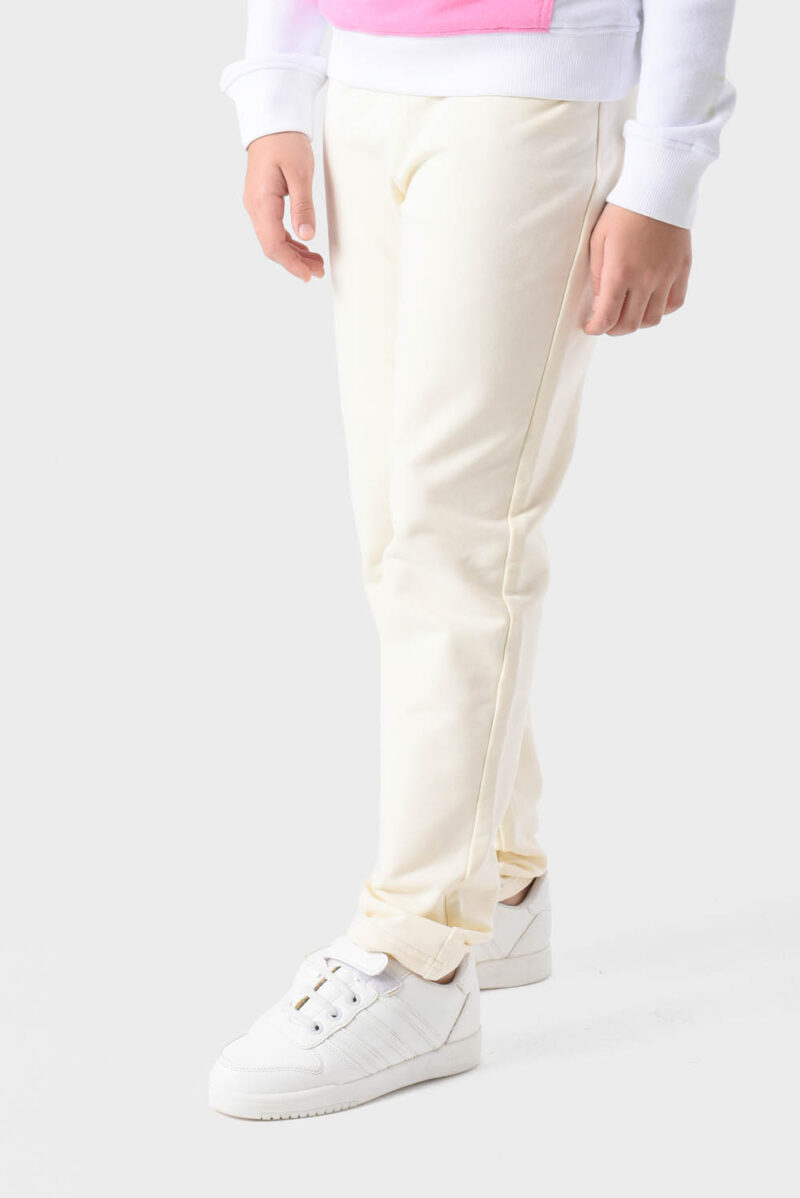 RWG-1W25-419B Beige Cotton Pants For Girls - Skinny Fit