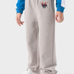 RWG-1W25-420-2B Gray Cotton Pants For Girls - Wide Fit