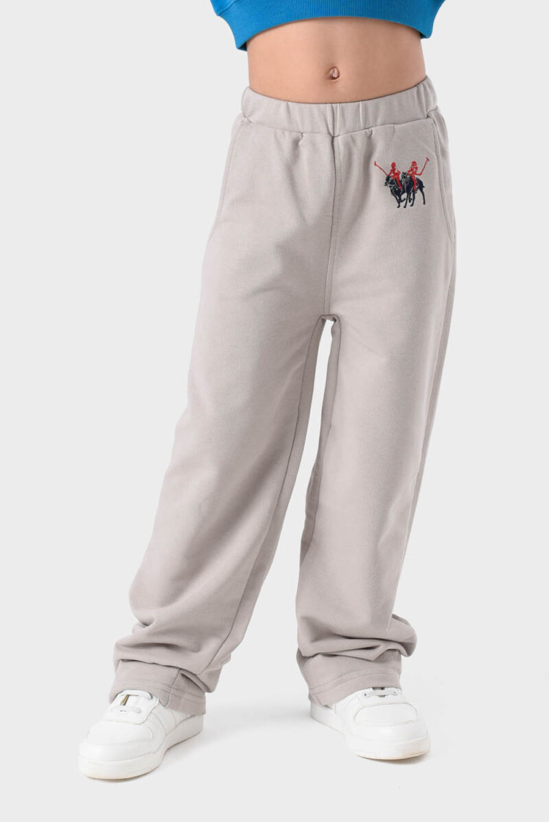 RWG-1W25-420-2C Gray Cotton Pants For Girls - Wide Fit