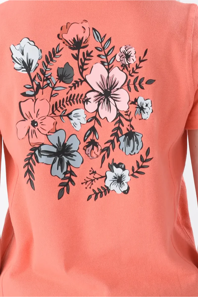Orange Polo Shirt For Girls, Regular Fit