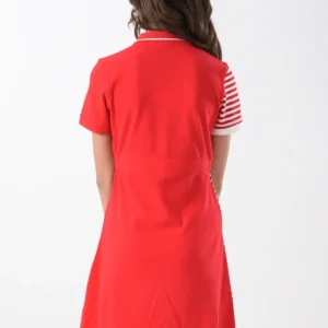 Red Polo Dress For Girls, Regular Fit