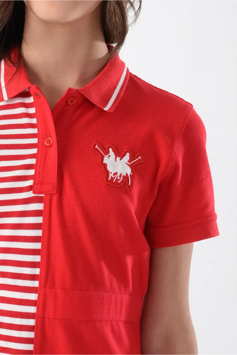 Red Polo Dress For Girls, Regular Fit