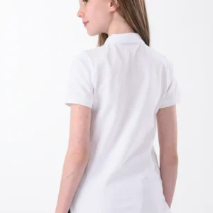 White Polo Shirt For Girls, Regular Fit