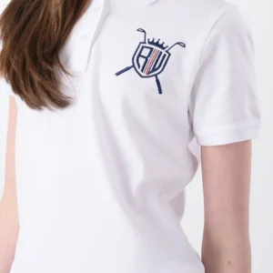 White Polo Shirt For Girls, Regular Fit