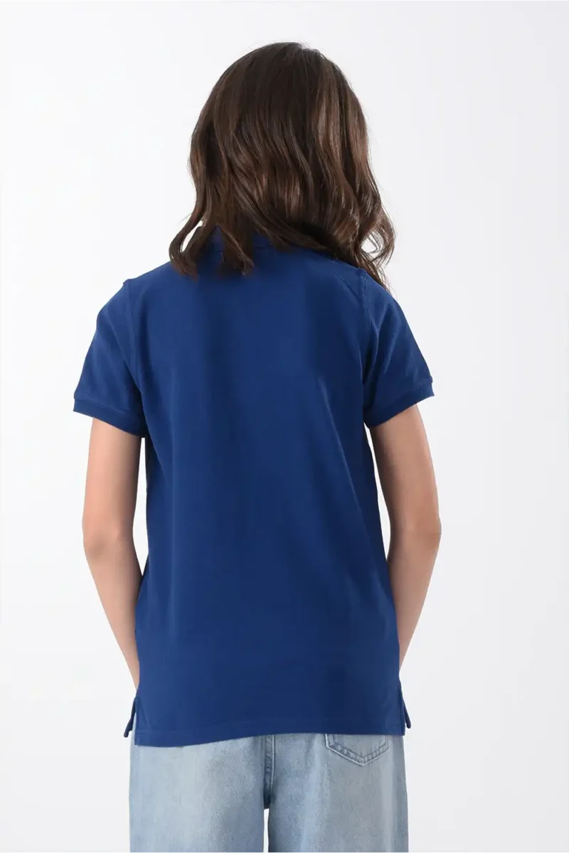 Navy Polo Shirt For Girls, Regular Fit