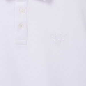White Basic Polo Shirt For Men, Regular Fit