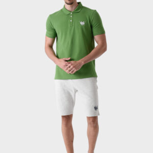 RWM-1S25-E101-5-1 Green Basic Polo Shirt For Men, Regular Fit