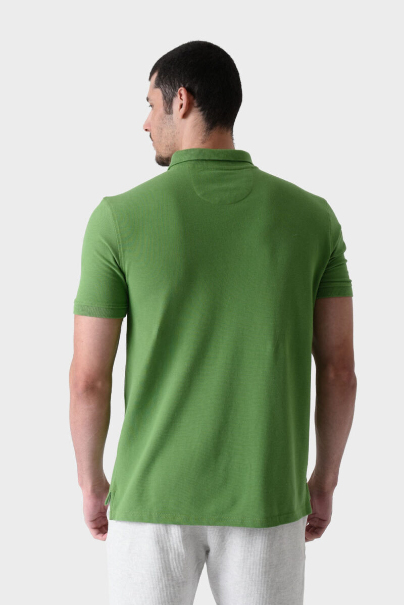 RWM-1S25-E101-5-4 Green Basic Polo Shirt For Men, Regular Fit