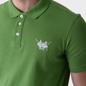RWM-1S25-E101-5-5 Green Basic Polo Shirt For Men, Regular Fit