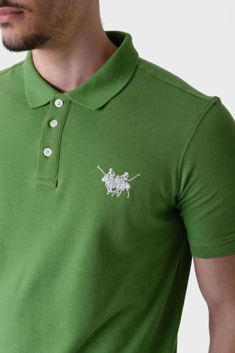 RWM-1S25-E101-5-5 Green Basic Polo Shirt For Men, Regular Fit