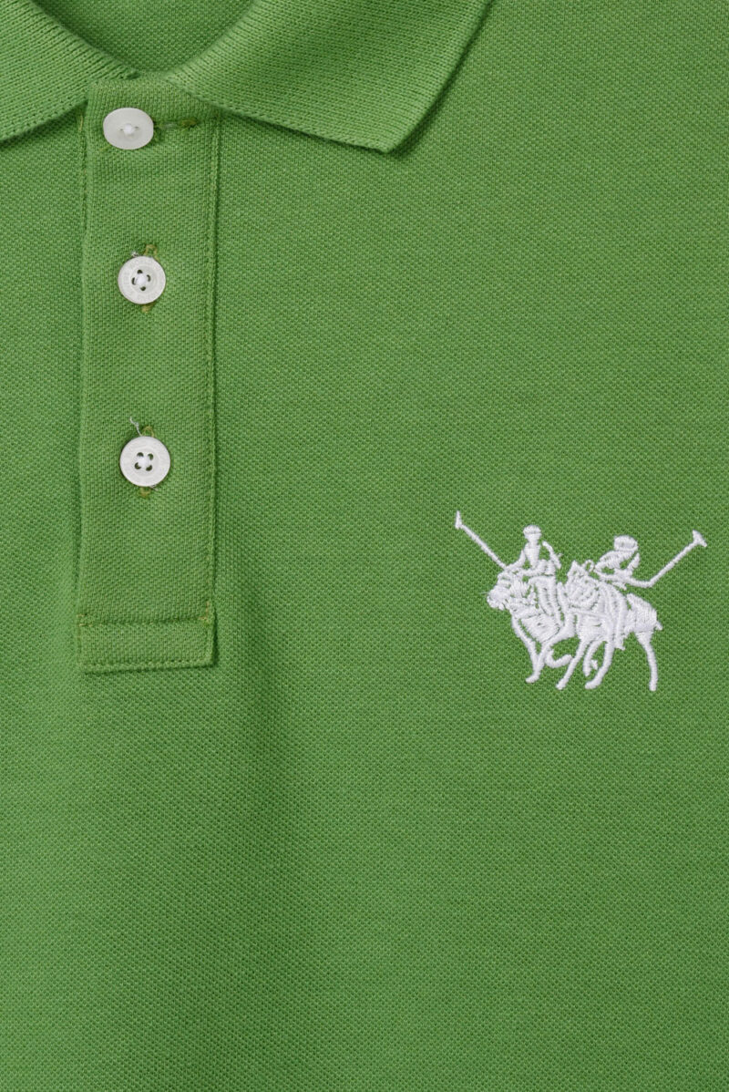 RWM-1S25-E101-5-7 Green Basic Polo Shirt For Men, Regular Fit