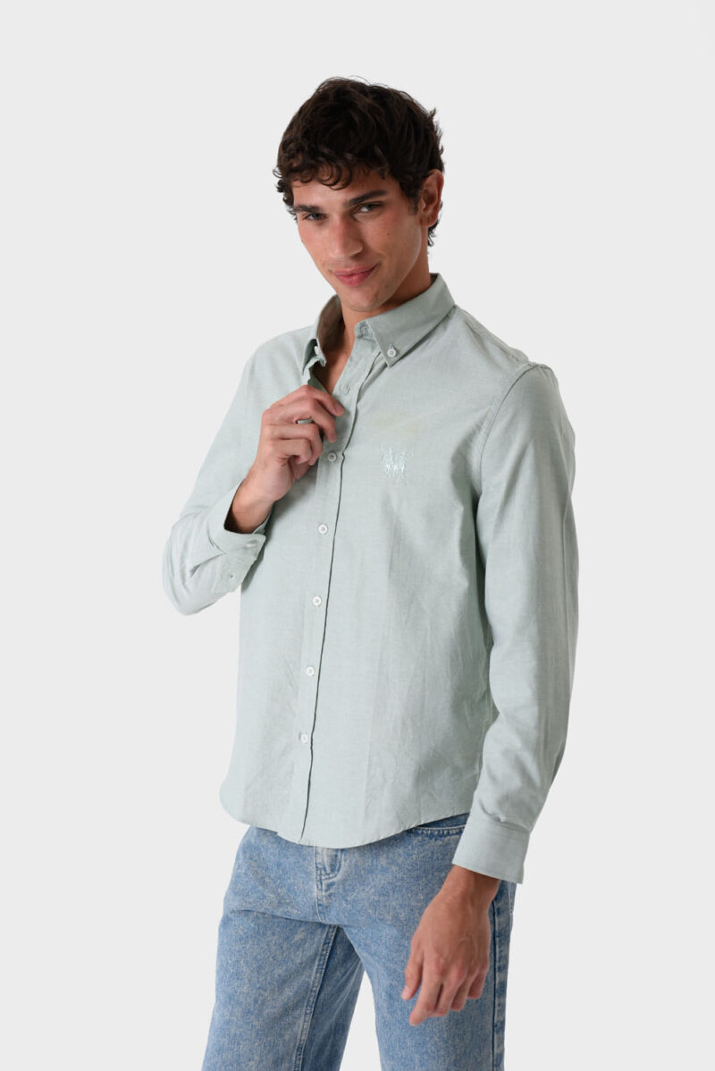 Green Shirt For Men, Regular Fit
