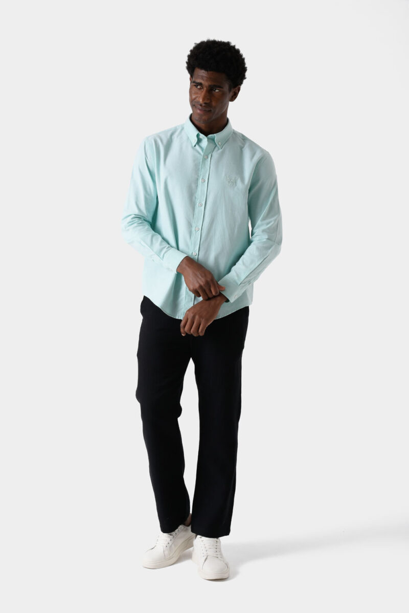 RWM-1S25-E102-7-1 Mint Green Shirt For Men, Regular Fit