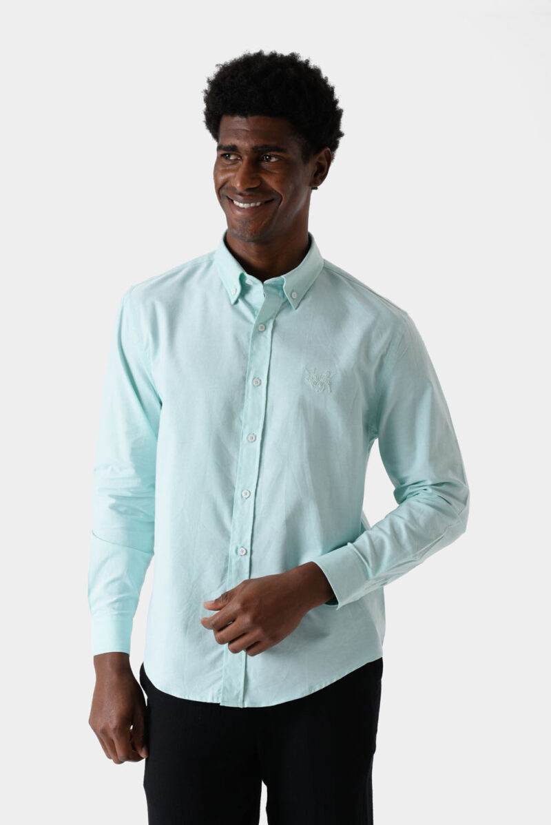 RWM-1S25-E102-7-2 Mint Green Shirt For Men, Regular Fit