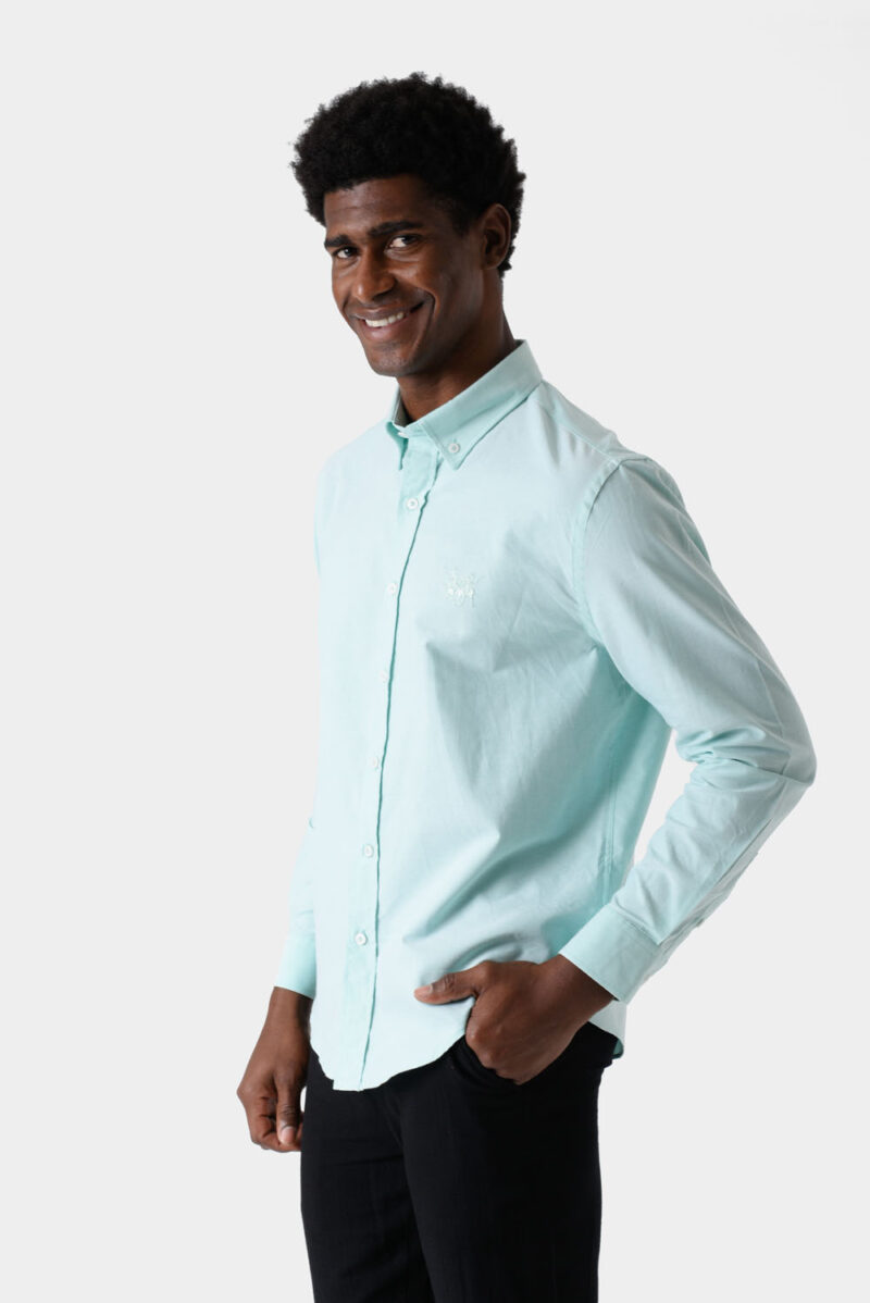 RWM-1S25-E102-7-4 Mint Green Shirt For Men, Regular Fit